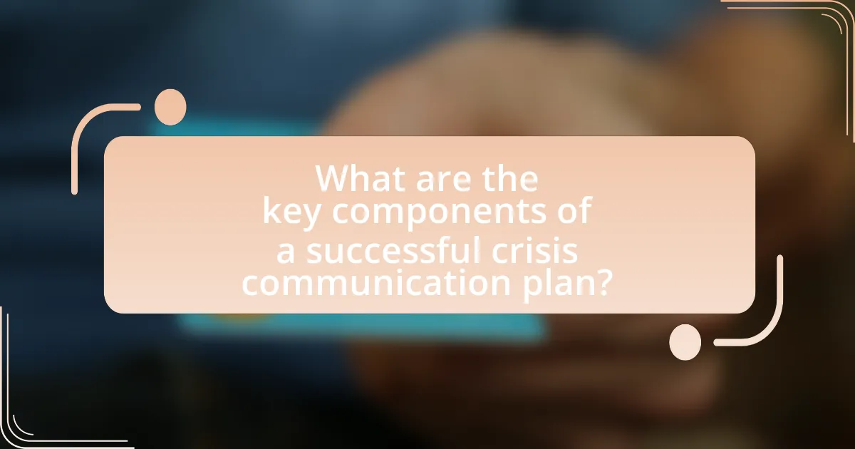 What are the key components of a successful crisis communication plan?